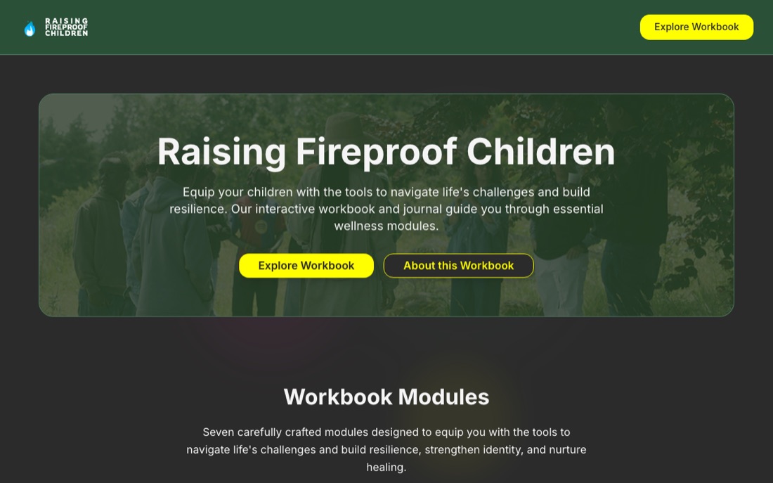Raising Fireproof Children home page