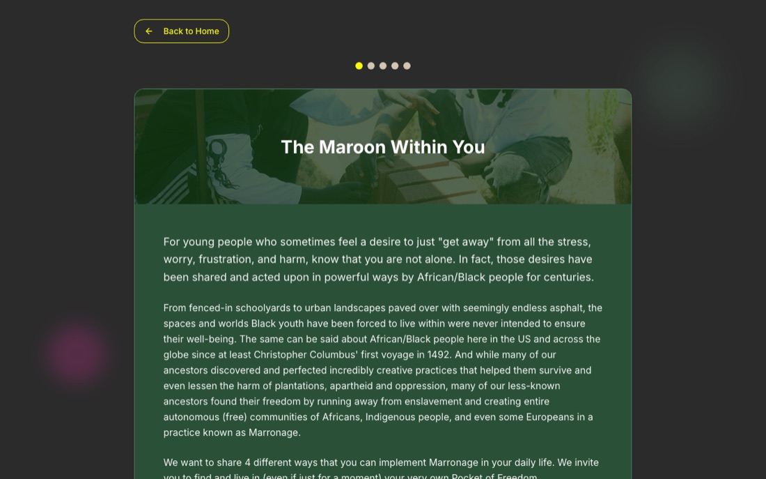 The Maroon Within You module